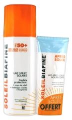 SoleilBiafine Lait Spray Solaire FPS 50+ 200 ml + Après Soleil Offert SoleilBiafine Lait Spray Solaire FPS 50+ 200 ml + Après Soleil Offert
