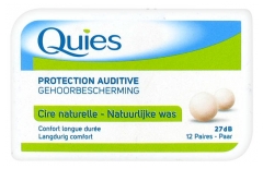 Quies Protection Auditive à la Cire Naturelle 12 Paires Quies Protection Auditive à la Cire Naturelle 12 Paires