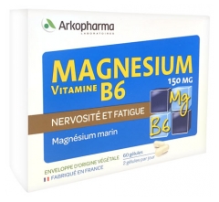 Arkopharma Magnésium Vitamine B6 150 mg 60 Gélules Arkopharma Magnésium Vitamine B6 150 mg 60 Gélules