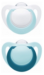 NUK Chupetes Genius 2 Silicona 0-2 Meses NUK Chupetes Genius 2 Silicona 0-2 Meses