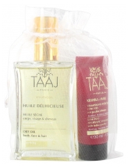 Taaj Huile Délhicieuse Huile Sèche 100 ml + Keshika Hair Shampooing Ayurvédique Low Poo 30 ml Offert Taaj Huile Délhicieuse Huile Sèche 100 ml + Keshika Hair Shampooing Ayurvédique Low Poo 30 ml Offert