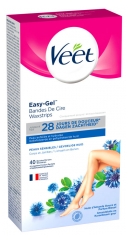 Veet Easy-Gel Bandes de Cire Pour Corps et Jambes Peaux Sensibles 40 Bandes Veet Easy-Gel Bandes de Cire Pour Corps et Jambes Peaux Sensibles 40 Bandes