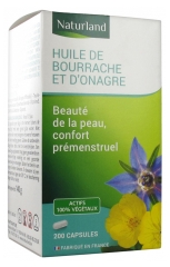 Naturland Huiles de Bourrache et d'Onagre 200 Capsules Naturland Huiles de Bourrache et d'Onagre 200 Capsules