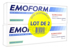 Emoform Dentifrice Gencives Arôme Menthe Lot de 2 x 75 ml Emoform Dentifrice Gencives Arôme Menthe Lot de 2 x 75 ml