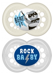 MAM 2 Anatomic Caoutchouc Soothers Decor 18 Months and + MAM 2 Anatomic Caoutchouc Soothers Decor 18 Months and +