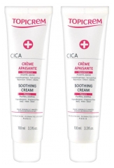 Topicrem CICA Crème Apaisante Réparatrice Lot de 2 x 100 ml Topicrem CICA Crème Apaisante Réparatrice Lot de 2 x 100 ml