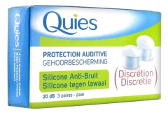 Quies Protection Auditive Silicone Anti-Bruit 3 Paires Quies Protection Auditive Silicone Anti-Bruit 3 Paires