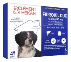 Clément Thékan Fiprokil Duo 134mg/40mg Dogs 4 Pipettes Clément Thékan Fiprokil Duo 134mg/40mg Dogs 4 Pipettes