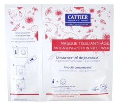 Cattier Masque Tissu Anti-Age + Sérum Concentré en Actifs Anti-Age 20 ml Cattier Masque Tissu Anti-Age + Sérum Concentré en Actifs Anti-Age 20 ml