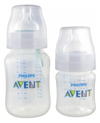 Avent Anti-Colic Valve AirFree 2 Baby-Flaschen 125 ml + 260 ml 0 Monate und +++ Avent Anti-Colic Valve AirFree 2 Baby-Flaschen 125 ml + 260 ml 0 Monate und +++