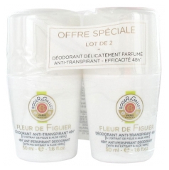 Roger & Gallet Déodorant Anti-Transpirant 48H Fleur de Figuier Lot de 2 x 50 ml Roger & Gallet Déodorant Anti-Transpirant 48H Fleur de Figuier Lot de 2 x 50 ml