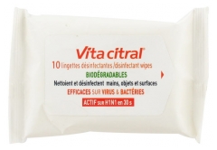 Vita Citral 10 Lingettes Désinfectantes Biodégradables Vita Citral 10 Lingettes Désinfectantes Biodégradables