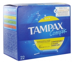 Tampax Compak Régulier 22 Tampons Tampax Compak Régulier 22 Tampons