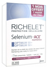 Richelet Protection Cellulaire Selenium-Ace Optimum 50+ 90 Comprimés + 30 Comprimés Offerts Richelet Protection Cellulaire Selenium-Ace Optimum 50+ 90 Comprimés + 30 Comprimés Offerts