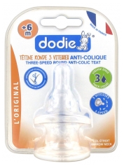 Dodie 2 Tétines Col Étroit +6 Mois 3 Vitesses Liquide Épais Débit 3 Dodie 2 Tétines Col Étroit +6 Mois 3 Vitesses Liquide Épais Débit 3