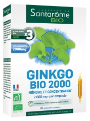 Santarome Bio Organic Ginkgo 2000 20 Phials Santarome Bio Organic Ginkgo 2000 20 Phials