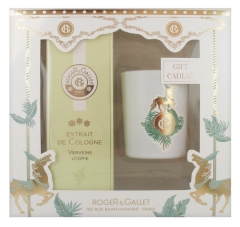 Roger & Gallet Cofre Extracto de Colonia Verveine Utopie 100 ml + Vela Perfumada Feu de Bois 60 g Roger & Gallet Cofre Extracto de Colonia Verveine Utopie 100 ml + Vela Perfumada Feu de Bois 60 g