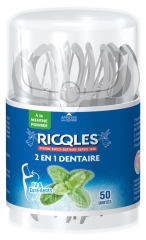 Ricqlès 2en1 Dentaire Fil & Cure-Dents 50 Unités Ricqlès 2en1 Dentaire Fil & Cure-Dents 50 Unités