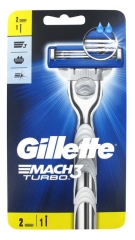 Gillette Mach3 Turbo Razor + 1 Replacement Blade Gillette Mach3 Turbo Razor + 1 Replacement Blade