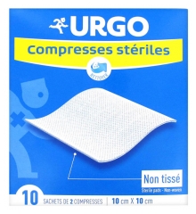 Urgo Compresses Stériles 10 x 10 cm 10 Sachets de 2 Compresses Urgo Compresses Stériles 10 x 10 cm 10 Sachets de 2 Compresses