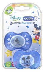 Dodie Disney Baby 2 Chupetes Anatómicos de Silicona para la Noche 18 Meses y + Dodie Disney Baby 2 Chupetes Anatómicos de Silicona para la Noche 18 Meses y +