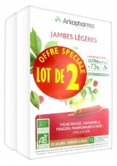 Arkopharma Arkofluides Jambes Légères Lot de 2 x 20 Ampoules Arkopharma Arkofluides Jambes Légères Lot de 2 x 20 Ampoules