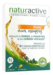 Naturactive Dual' mit Pharynx Halsband Essenzen Stimmbänder 10 Kapseln + 10 Kapseln Naturactive Dual' mit Pharynx Halsband Essenzen Stimmbänder 10 Kapseln + 10 Kapseln