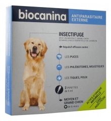 Biocanina Insect Repellent Spot-On Medium and Large Dog 2 Pipettes of 5ml Biocanina Insect Repellent Spot-On Medium and Large Dog 2 Pipettes of 5ml