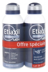 Etiaxil Deodorant Men Anti-Perspirant 48H Control Aerosol 2 x 150ml Etiaxil Deodorant Men Anti-Perspirant 48H Control Aerosol 2 x 150ml