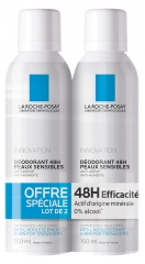 Espray desodorante fisiológico 24H La Roche-Posay, lote de 2 x 150 ml Espray desodorante fisiológico 24H La Roche-Posay, lote de 2 x 150 ml