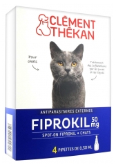 Clément Thékan Fiprokil 50 mg Chat 4 Pipettes Clément Thékan Fiprokil 50 mg Chat 4 Pipettes