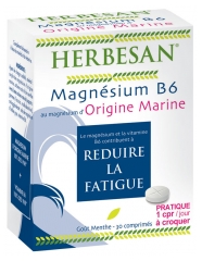 Herbesan Magnésium B6 Origine Marine 30 Comprimés Herbesan Magnésium B6 Origine Marine 30 Comprimés