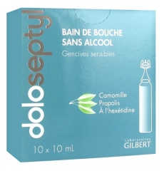Gilbert Doloseptyl Bain de Bouche sans Alcool 10 Unidoses Gilbert Doloseptyl Bain de Bouche sans Alcool 10 Unidoses
