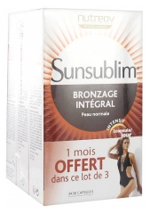 Nutreov Sunsublim Bronzage Intégral Peau Normale Lot de 3 x 30 Capsules Nutreov Sunsublim Bronzage Intégral Peau Normale Lot de 3 x 30 Capsules