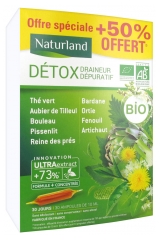 Naturland Détox Draineur Dépuratif Bio 20 Ampoules Buvables de 10 ml + 10 Ampoules Offertes Naturland Détox Draineur Dépuratif Bio 20 Ampoules Buvables de 10 ml + 10 Ampoules Offertes