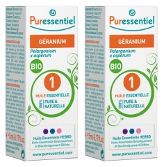 Puressentiel Organic Essential Oil Geranium (Pelargonium x Asperum) 2 x 5ml Puressentiel Organic Essential Oil Geranium (Pelargonium x Asperum) 2 x 5ml