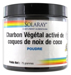 Solaray Vegetable Activated Vegetable Charcoal Coconut Shell Powder 75g Solaray Vegetable Activated Vegetable Charcoal Coconut Shell Powder 75g