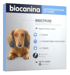 Biocanina Insectifuge Spot-On Petit Chien 2 Pipettes de 2,5 ml Biocanina Insectifuge Spot-On Petit Chien 2 Pipettes de 2,5 ml
