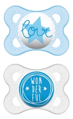 MAM 2 Sucettes Anatomiques Silicone Décor 0-6 Mois MAM 2 Sucettes Anatomiques Silicone Décor 0-6 Mois