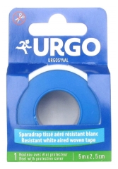 Urgo Syval Sparadrap Tissé Aéré Résistant Blanc 5 m x 2,5 cm Urgo Syval Sparadrap Tissé Aéré Résistant Blanc 5 m x 2,5 cm