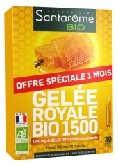 Santarome Bio Organic Royal Jelly 1500 30 Phials Santarome Bio Organic Royal Jelly 1500 30 Phials