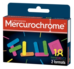 Mercurochrome Fluo Plasters 2 Sizes 18 Plasters Mercurochrome Fluo Plasters 2 Sizes 18 Plasters