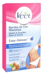 Veet Easy-Gelwax Bandes de Cire Maillot et Aisselles 30 Bandes Veet Easy-Gelwax Bandes de Cire Maillot et Aisselles 30 Bandes