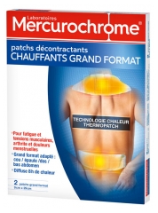 Mercurochrome Heated Relaxing Patches Large Format 9cm x 29cm Pack of 2 Mercurochrome Heated Relaxing Patches Large Format 9cm x 29cm Pack of 2
