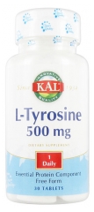 Kal L-Tyrosine 500 mg 30 Comprimés Kal L-Tyrosine 500 mg 30 Comprimés