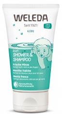 Weleda Kids Douche & Shampoing 2-en-1 Menthe Fraîche 150 ml Weleda Kids Douche & Shampoing 2-en-1 Menthe Fraîche 150 ml