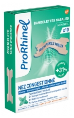 ProRhinel 10 Bandelettes Nasales Menthol ProRhinel 10 Bandelettes Nasales Menthol