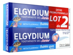 Elgydium Gel Dentifrice Junior Protection Caries 7/12 Ans Arôme Bubble Lot de 2 x 50 ml Elgydium Gel Dentifrice Junior Protection Caries 7/12 Ans Arôme Bubble Lot de 2 x 50 ml