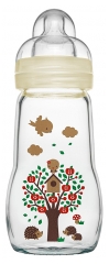 MAM Biberon Verre 260 ml Tétine Silk 2 Mois et + MAM Biberon Verre 260 ml Tétine Silk 2 Mois et +