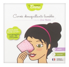 Les Tendances D'Emma Eco Belle Kollektion Waschbarer Make-up-Entferner Quadrat 10 Farbige Quadrate Les Tendances D'Emma Eco Belle Kollektion Waschbarer Make-up-Entferner Quadrat 10 Farbige Quadrate